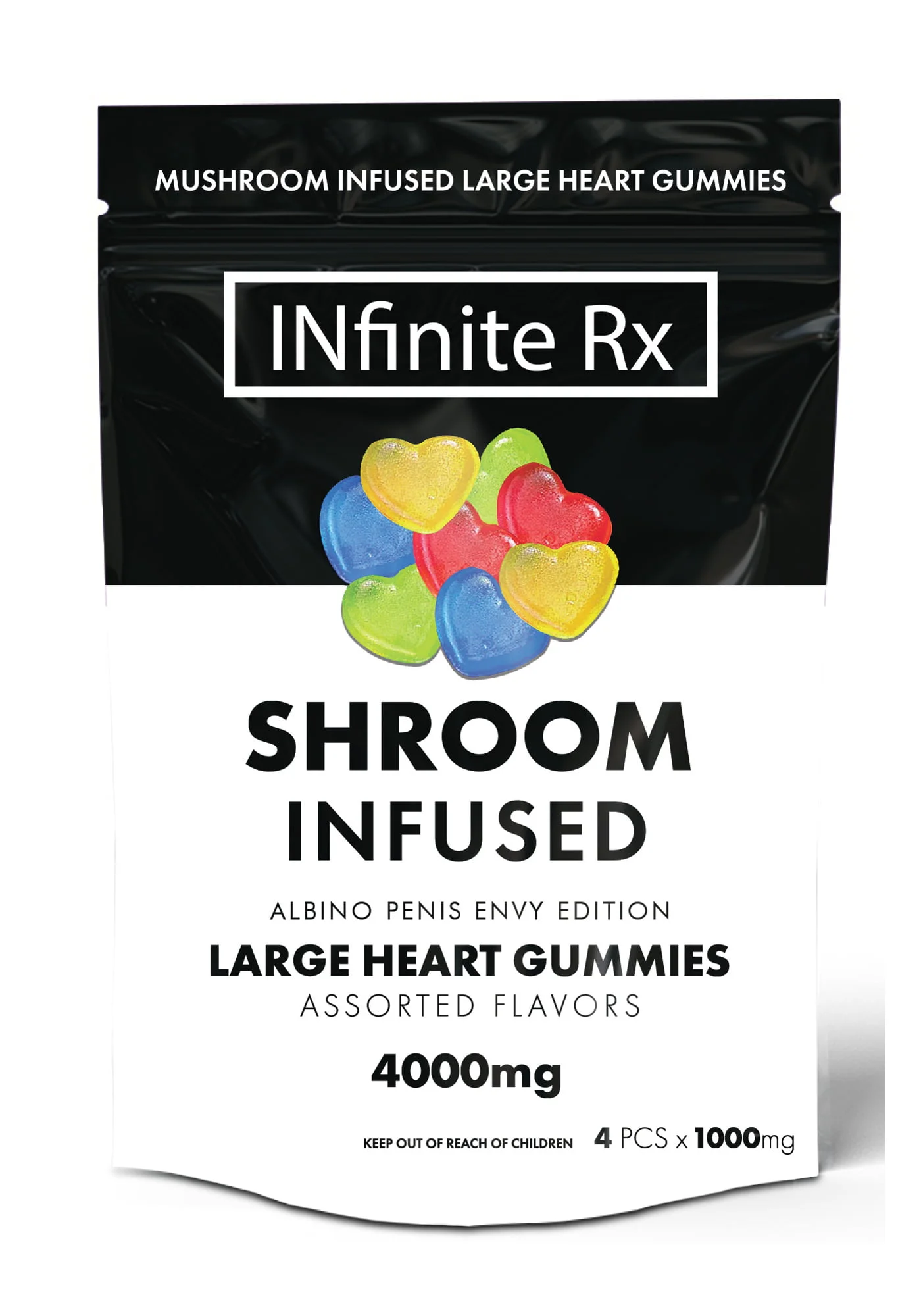 INfinite Rx Shroom Infused Albino Penis Envy Edition Large Heart Gummies Edibles (4000mg) INfinite Rx Shroom Infused Albino Penis Envy Edition Large Heart Gummies Edibles (4000mg)